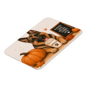 Duitse Herdershond Pumpkin Spice Magneet (Linkerzijde)