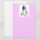 Duitse Herdershond Puppy Briefpapier (Voorkant / Achterkant)