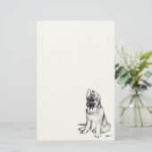Duitse Herdershond Puppy Briefpapier (Staand voorkant)