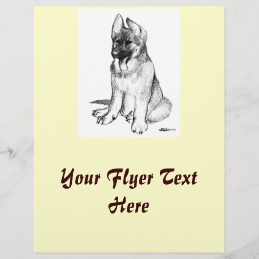 Duitse Herdershond Puppy Flyer (Voorkant)