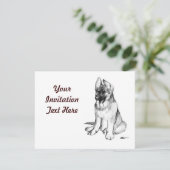 Duitse Herdershond Puppy Kaart (Staand voorkant)