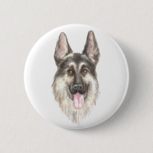 Duitse Herdershond Puppy Moeder Hond Liefhebber Va Ronde Button 5,7 Cm