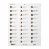 Duitse Herdershond Retouradreslabels Etiket (Full Sheet)