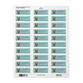 Duitse Herdershond Retouradreslabels Etiket (Full Sheet)