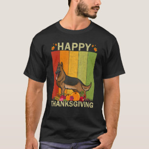 Duitse Herdershond Retro Familie Matching Bedankt T-shirt