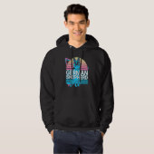 Duitse Herdershond Retro Hoodie (Voorkant volledig)