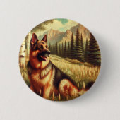 Duitse Herdershond Ronde Button 5,7 Cm (Voorkant)