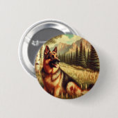 Duitse Herdershond Ronde Button 5,7 Cm (Voorkant /achterkant)