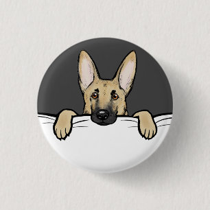 Duitse Herdershond Schattig Ronde Button 3,2 Cm