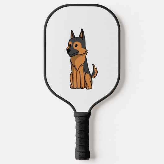 Duitse Herdershond Schattige Cartoon Pickleball Paddle (Voorkant)
