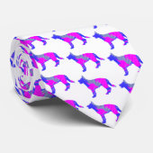 Duitse herdershond Schattige roze silhouet wit Stropdas (Opgerold)