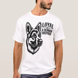 Duitse Herdershond Shirt - Lijnkunst T-shirt voor
