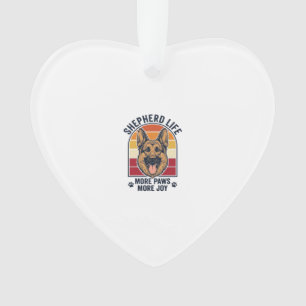 Duitse Herdershond Shirt Retro Gravure Hond Liefhe Ornament