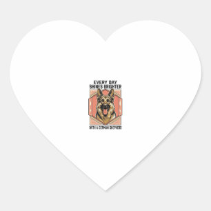 Duitse Herdershond Shirt Vintage Gravure Hond Lief Hart Sticker