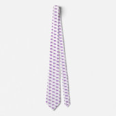 Duitse Herdershond Silhouette Paarse Witte Hals Stropdas (Voorkant)