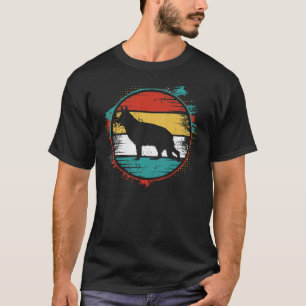 Duitse herdershond Silhouette  zonsondergang voor T-shirt