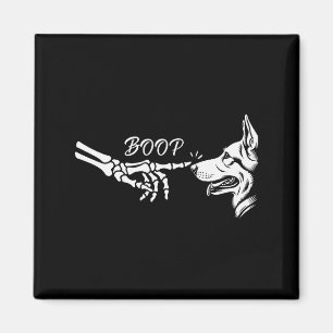 Duitse Herdershond Skelet Hand Boop Halloween Huis Magneet