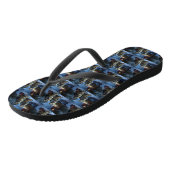 Duitse Herdershond Sneeuw Slede Kerst Decoratie Teenslippers (Schuin)