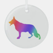 Duitse Herdershond speciaal Glas Ornament (Voorkant)