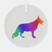 Duitse Herdershond speciaal Glas Ornament (Achterkant)