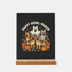 Duitse Herdershond spook Halloween ontwerp_ Acryl Bord
