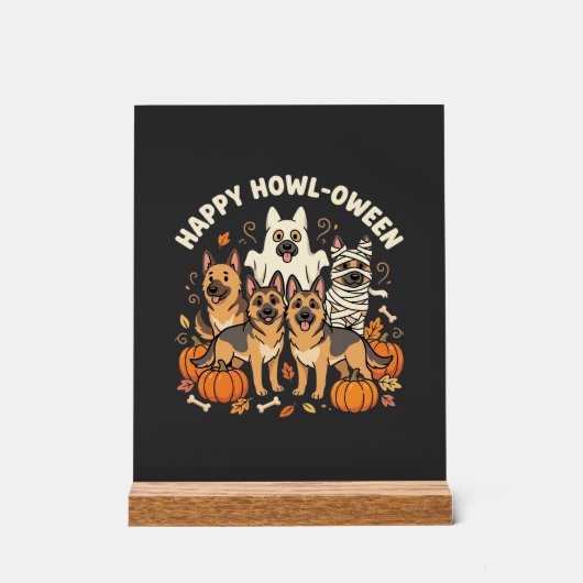 Duitse Herdershond spook Halloween ontwerp_ Acryl Bord (Voorkant)