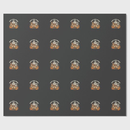 Duitse Herdershond spook Halloween ontwerp_ Cadeaupapier (Vlak)