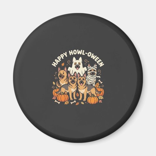 Duitse Herdershond spook Halloween ontwerp_ Magneet (Voorkant)