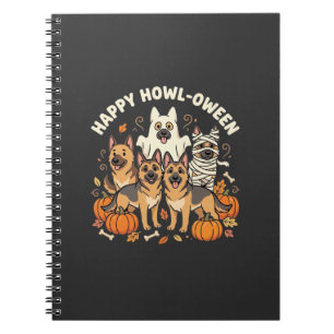 Duitse Herdershond spook Halloween ontwerp_ Notitieboek