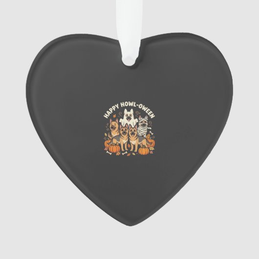 Duitse Herdershond spook Halloween ontwerp_ Ornament (voorkant)