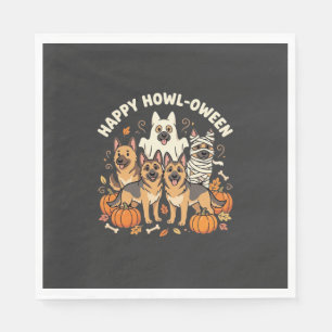 Duitse Herdershond spook Halloween ontwerp_ Servet
