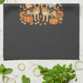 Duitse Herdershond spook Halloween ontwerp_ Theedoek (Gevouwen)