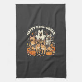 Duitse Herdershond spook Halloween ontwerp_ Theedoek (Verticaal)