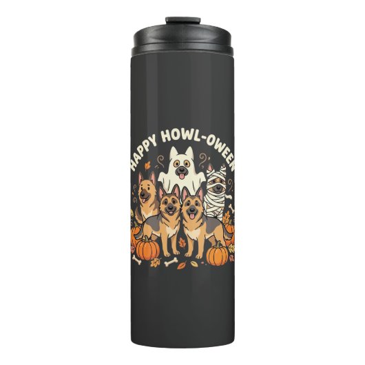 Duitse Herdershond spook Halloween ontwerp_ Thermosbeker (Voorkant)