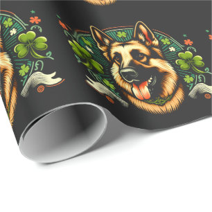 Duitse Herdershond St. Patrick's Day Herdershond H Cadeaupapier