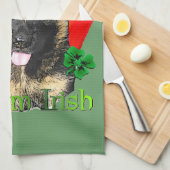 Duitse Herdershond St. Patricksdag Theedoek (Quarter Fold)