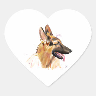 Duitse Herdershond Sticker Kunst
