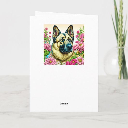 Duitse herdershond | Sympathie voor verlies van hu Kaart (Achterkant)