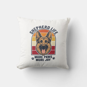 Duitse Herdershond T-shirt Retro Gravure Hond Lief Kussen