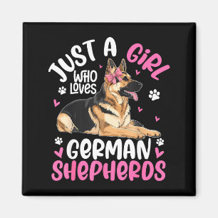 Duitse Herdershond T-shirt Voor Meisjes Vrouwen Du Magneet