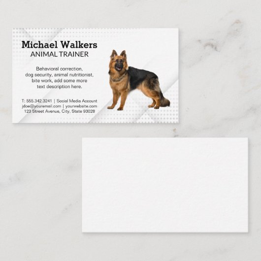 Duitse herdershond | Trainer Visitekaartje (Voorkant / Achterkant)