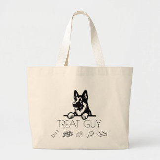 Duitse Herdershond "Treat Guy" Grote Tote Bag