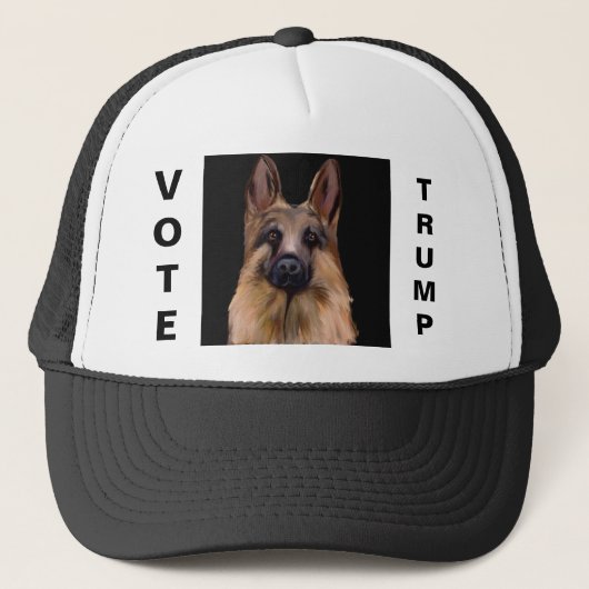 Duitse Herdershond Trucker Hoed Pet (Voorkant)