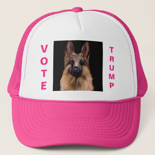 Duitse Herdershond Trucker Hoed Pet (Voorkant)