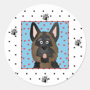 Duitse herdershond Tshirts en geschenken Ronde Sticker