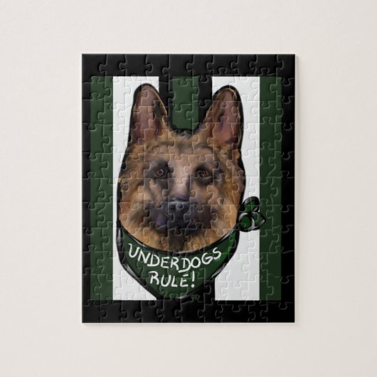 Duitse Herdershond Underdog Legpuzzel (Verticaal)