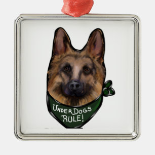 Duitse Herdershond Underdog Metalen Ornament