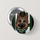 Duitse Herdershond Underdog Ronde Button 5,7 Cm (Voorkant /achterkant)