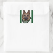 Duitse Herdershond Underdog Vierkante Sticker (Tas)