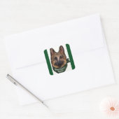 Duitse Herdershond Underdog Vierkante Sticker (Envelop)